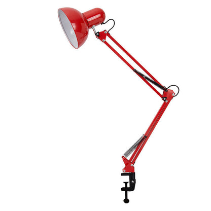 Modern minimalist utdragbar bordslampa med lång arm och klipp gjord av ABS med 1 ljus för sovrummet | Veska Rot