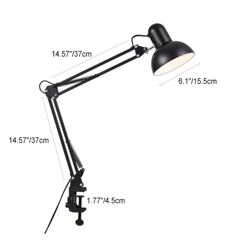 Modern minimalist utdragbar bordslampa med lång arm och klipp gjord av ABS med 1 ljus för sovrummet | Veska