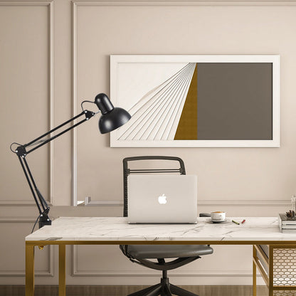 Modern minimalist utdragbar bordslampa med lång arm och klipp gjord av ABS med 1 ljus för sovrummet | Veska
