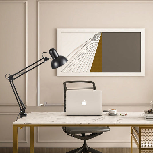 Modern minimalist utdragbar bordslampa med lång arm och klipp gjord av ABS med 1 ljus för sovrummet | Veska
