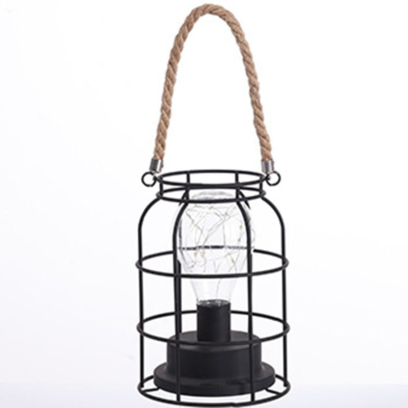 Modern minimalist vertikalrandig fyrkantig rund järn LED-bordslampa för vardagsrum | Veska