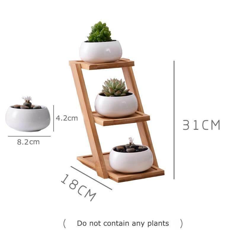 Modern minimalist vit keramik blomkruka | Veska