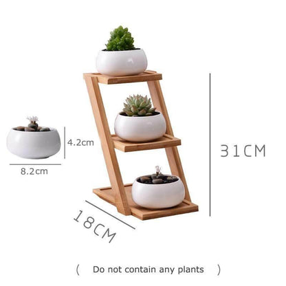 Modern minimalist vit keramik blomkruka | Veska