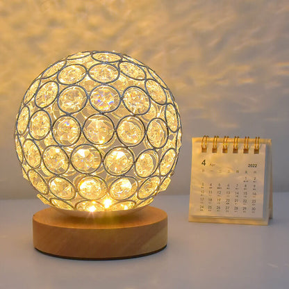 Modern minimalistisk rund USB-uppladdningsbar LED-nattlampa bordslampa | Veska