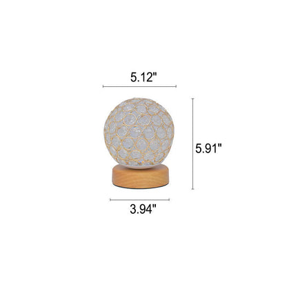 Modern minimalistisk rund USB-uppladdningsbar LED-nattlampa bordslampa | Veska