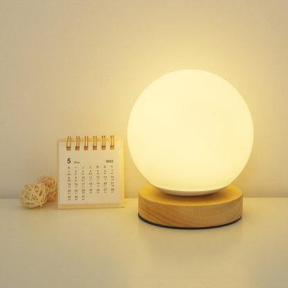 Modern minimalistisk rund USB-uppladdningsbar LED-nattlampa bordslampa | Veska C