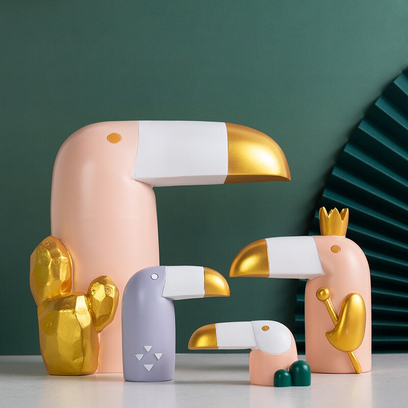Modern Resin Fågel Figurin Statyer | Veska
