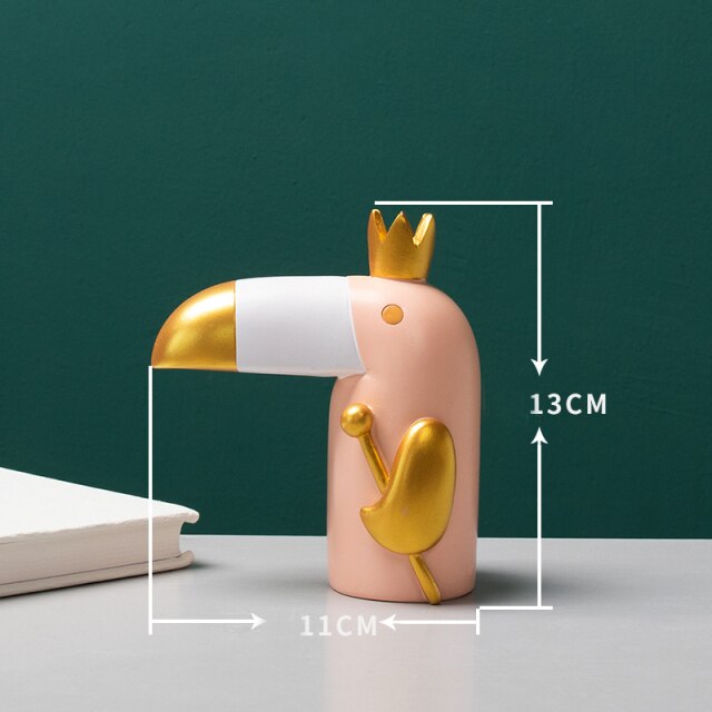Modern Resin Fågel Figurin Statyer | Veska 3