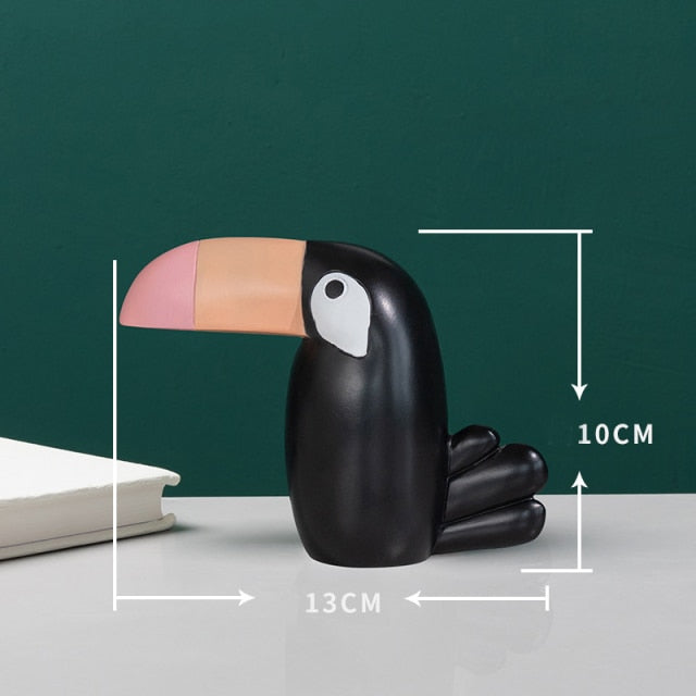 Modern Resin Fågel Figurin Statyer | Veska 5