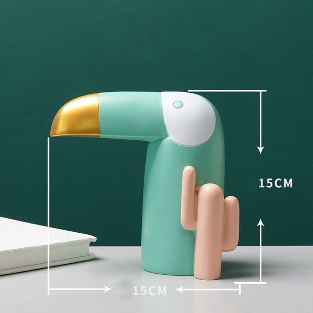 Modern Resin Fågel Figurin Statyer | Veska 7