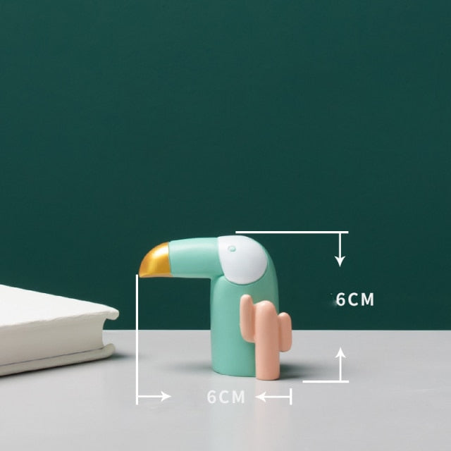 Modern Resin Fågel Figurin Statyer | Veska 9