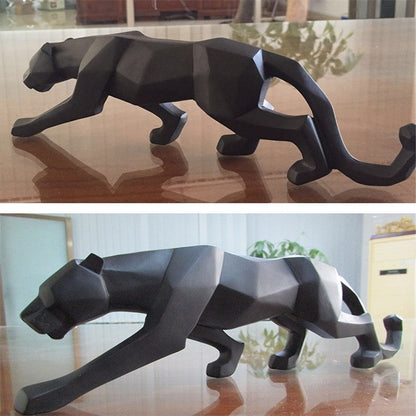 Modern Resin Geometrisk Svart Panter Skulptur | Veska