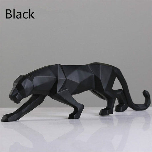 Modern Resin Geometrisk Svart Panter Skulptur | Veska svart