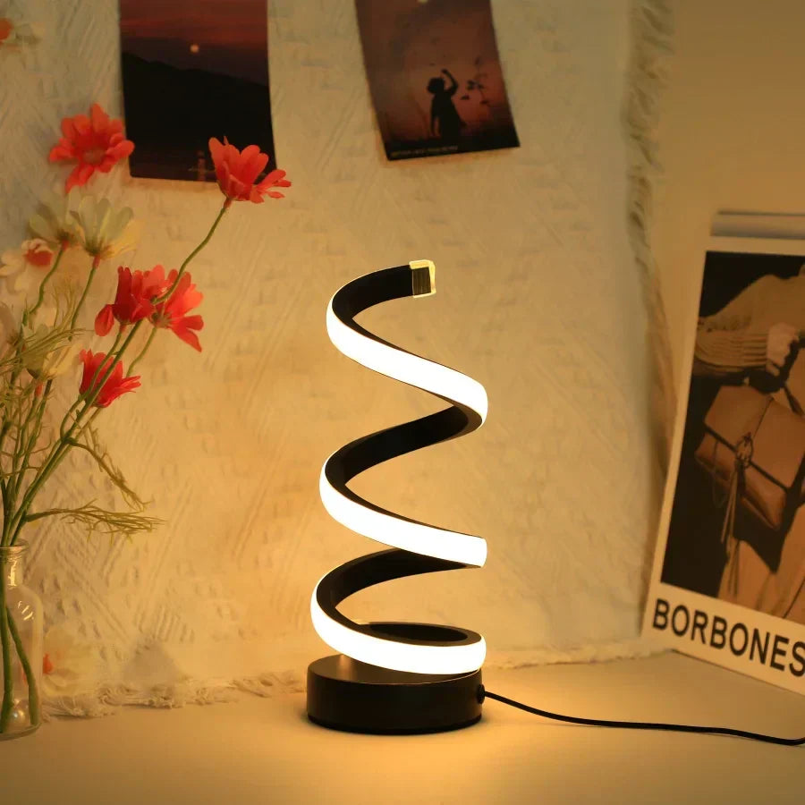 Modern Spiral LED Bordsarmatur | Veska