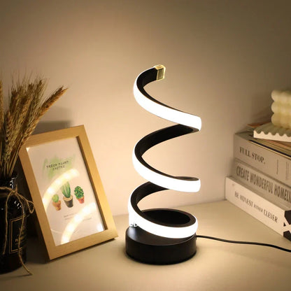 Modern Spiral LED Bordsarmatur | Veska