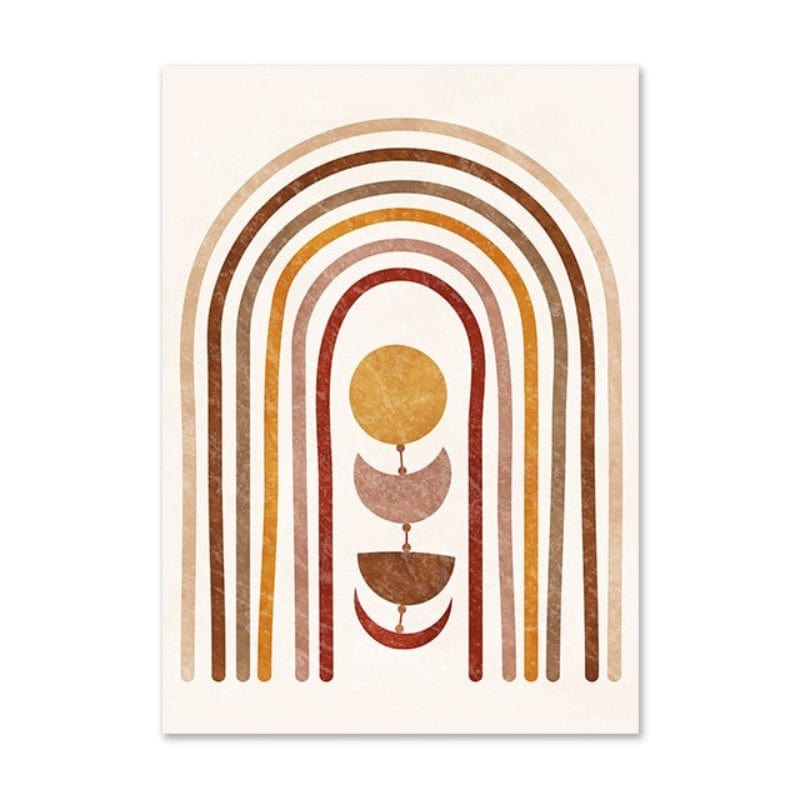 Modern Sun Art Geometrisk Abstrakt Vägg Posters | Veska B