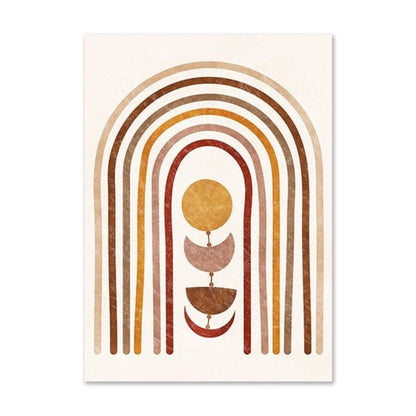 Modern Sun Art Geometrisk Abstrakt Vägg Posters | Veska B