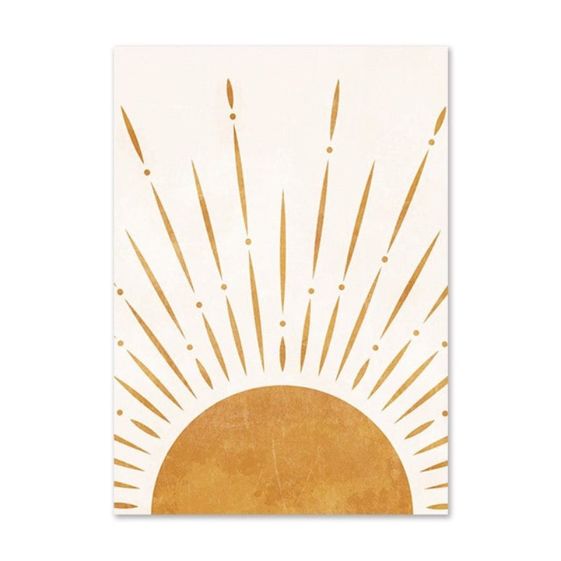Modern Sun Art Geometrisk Abstrakt Vägg Posters | Veska E