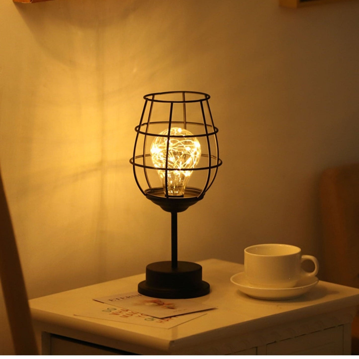 Modern svart bordslampa med tygskärm 45cm | Veska