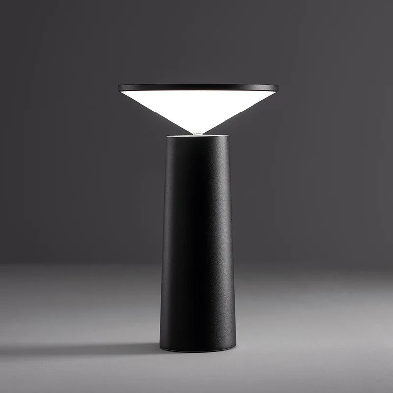 – Modern Touch Bordslampa med USB | Veska Svart