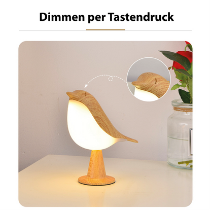 Modern trä LED bordslampa fågeldesign | Veska