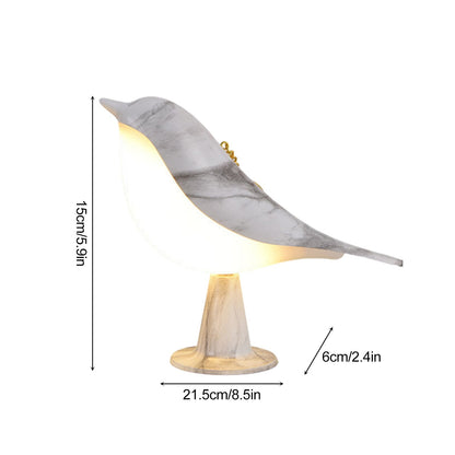 Modern trä LED bordslampa fågeldesign | Veska