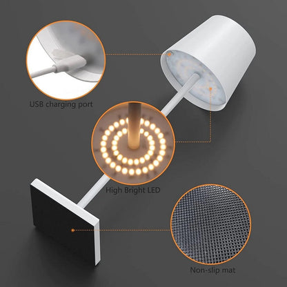 Modern uppladdningsbar LED sladdlös bordslampa | Veska