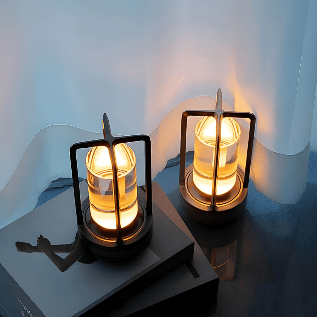 Modern vattentät bärbar bordslampa för inomhus- och utomhusområden | Veska