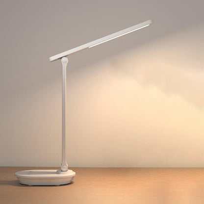 Moderna dubbel vikbar ögonvårds trådlös uppladdningsbar LED skrivbordslampa | Veska Plug-in Vit