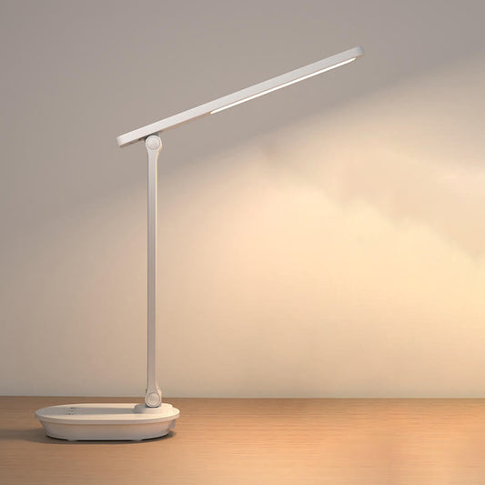 Moderna dubbel vikbar ögonvårds trådlös uppladdningsbar LED skrivbordslampa | Veska Plug-in Vit