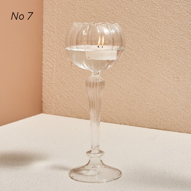 Moderna Glasljushållare - Transparent | Veska 7