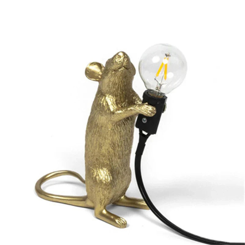 Moderna LED Djurbordslampor: Harresin, Katt och Ekorre Nattlampor | Veska Guld A Ställning kabel glödlampa