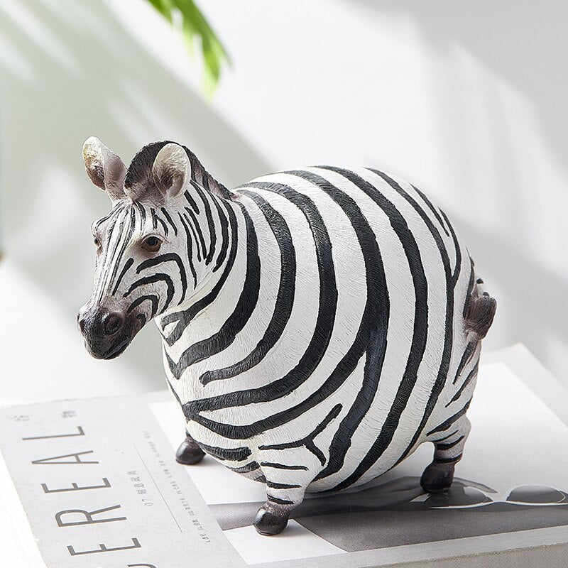 Moderna söta zebra resinfigurer | Veska