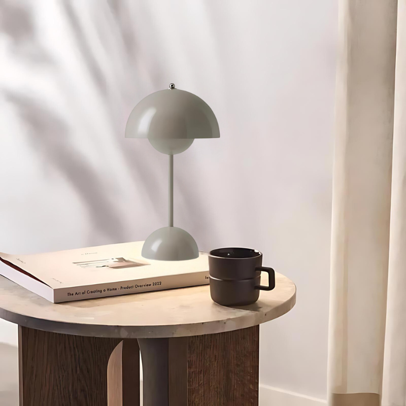 ModernLamp | Modern bordslampa i svampliknande design med touch-kontroll | Veska Grå
