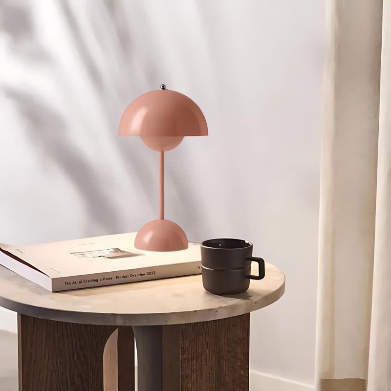 ModernLamp | Modern bordslampa i svampliknande design med touch-kontroll | Veska Rosa