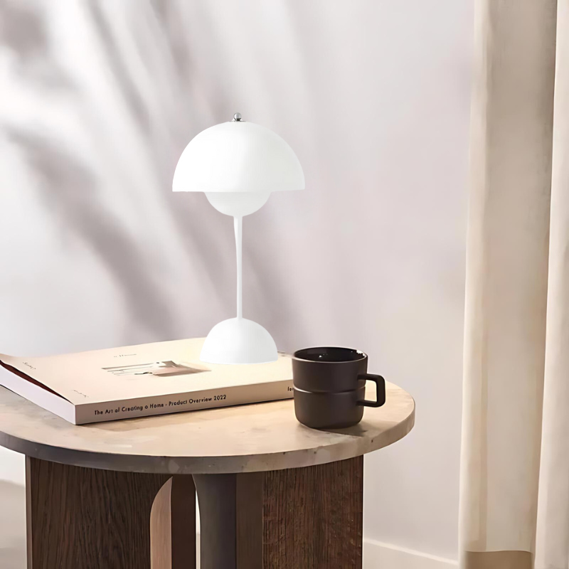 ModernLamp | Modern bordslampa i svampliknande design med touch-kontroll | Veska Vit