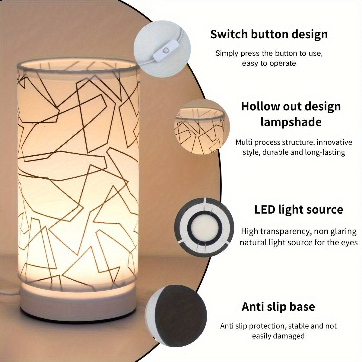 ModernLicht – Upplyst USB Bordslampa i Cylinder Veska