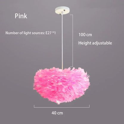 Molnlik Realistisk Federkrona | Veska Mörk rosa