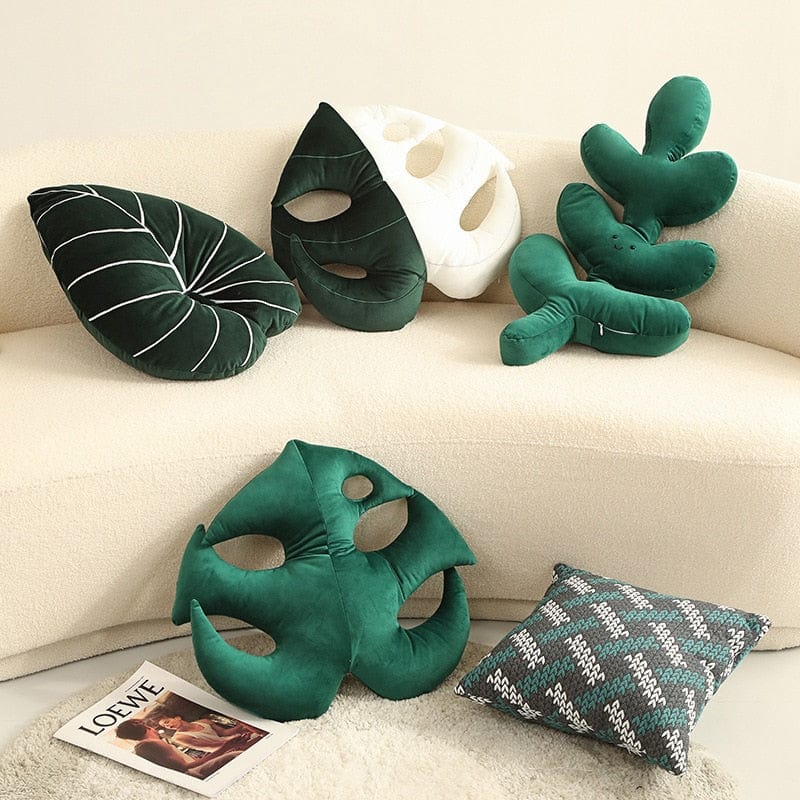 Monstera Leaf Plush Kudd | Veska