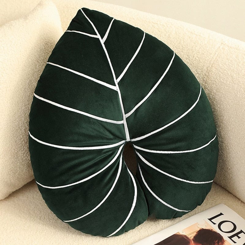 Monstera Leaf Plush Kudd | Veska Hjärta blad
