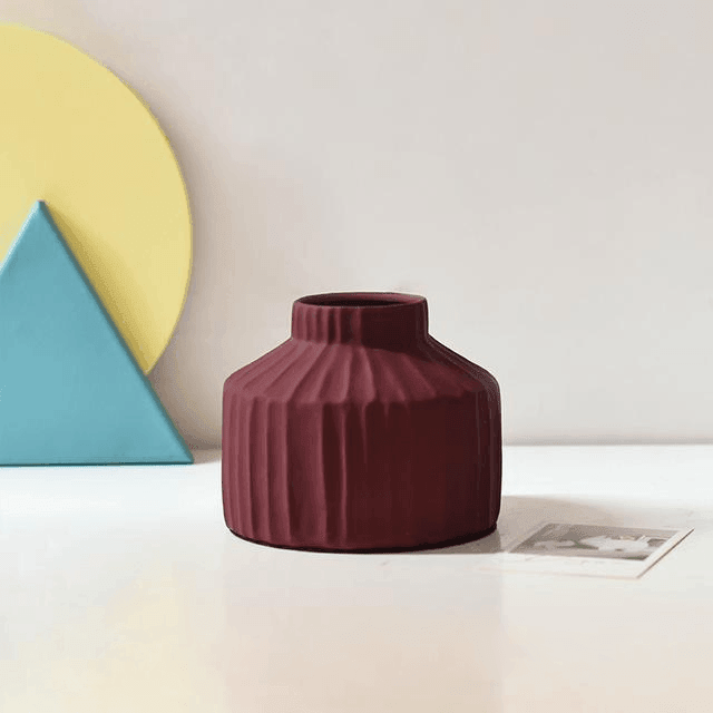 Morandi Muse Texturerade Keramiska Krukor | Veska Kort Kastanjefärgad