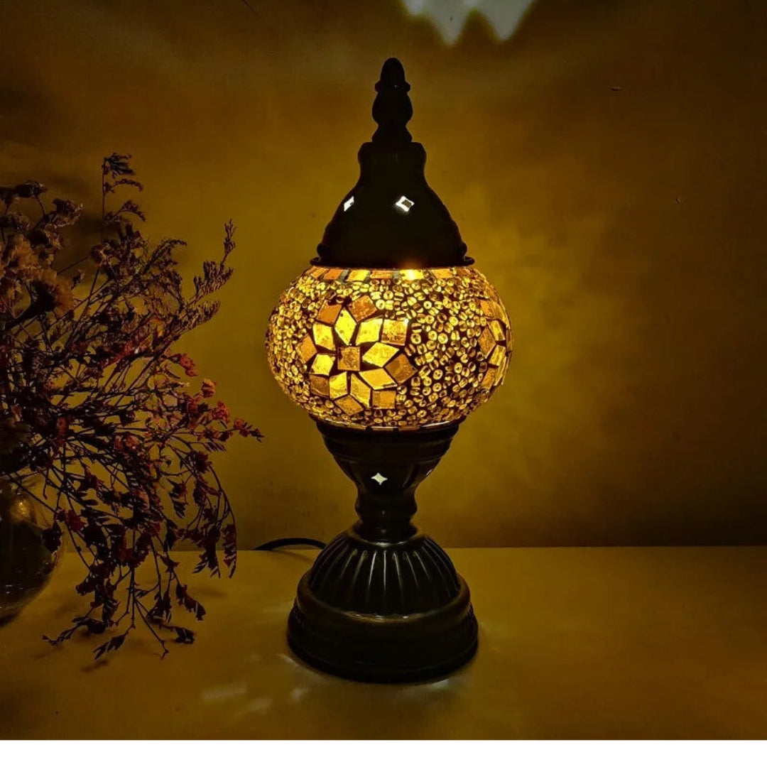 Mosaic Färgglad Mönster Bordslampa Veska Gul