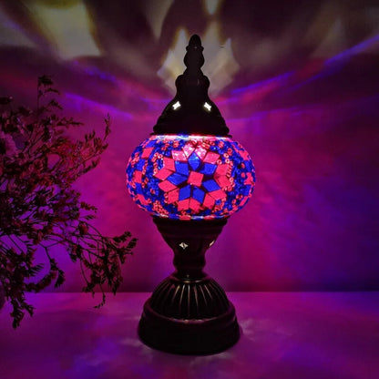 Mosaic Färgglad Mönster Bordslampa Veska Lila
