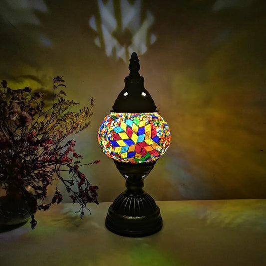 Mosaic Färgglad Mönster Bordslampa Veska Regnbåge
