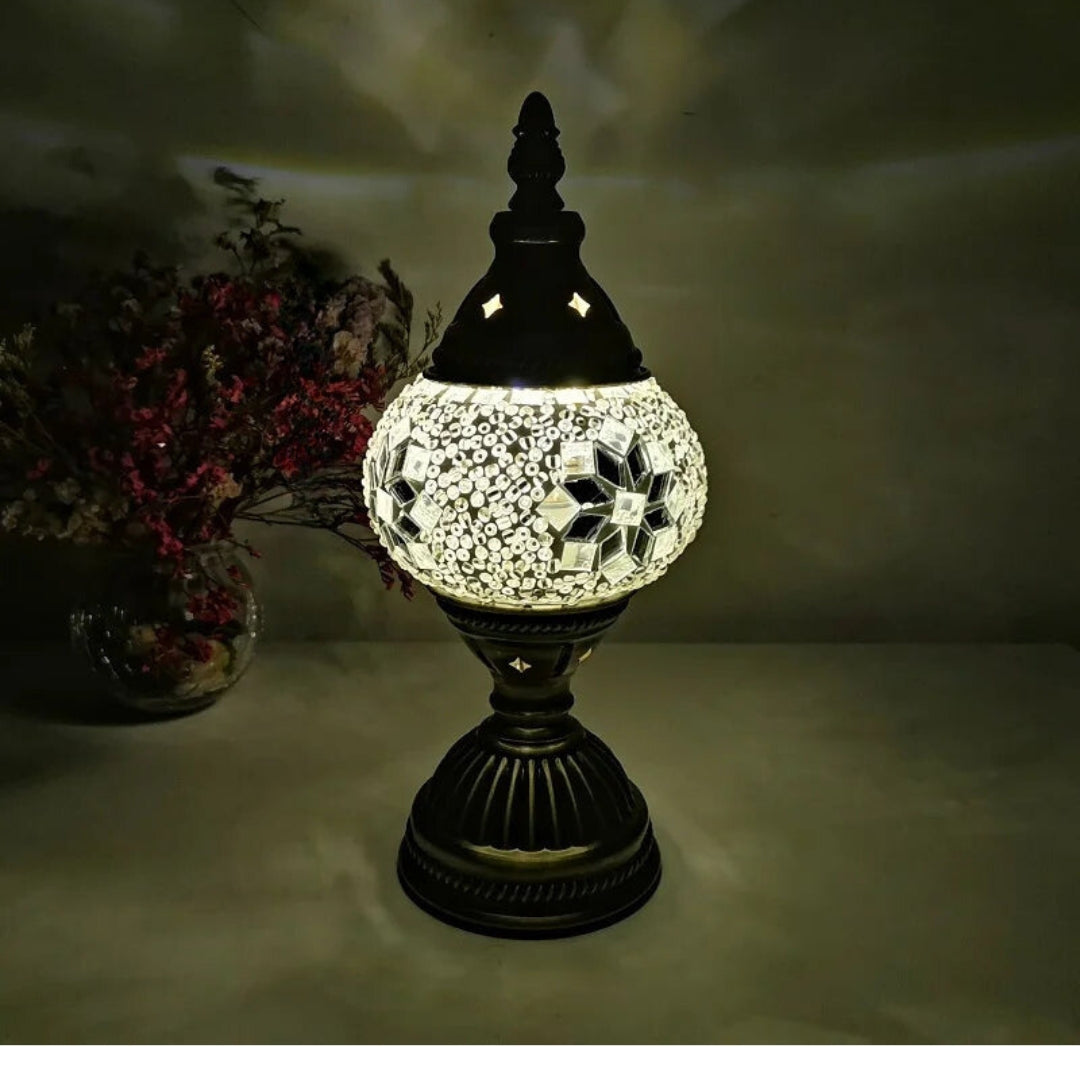 Mosaic Färgglad Mönster Bordslampa Veska Silversilver