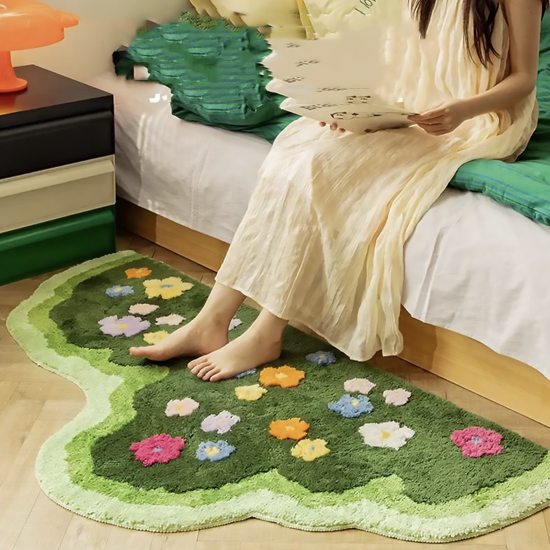 Moss och Blomsterträdgård Matta | Veska