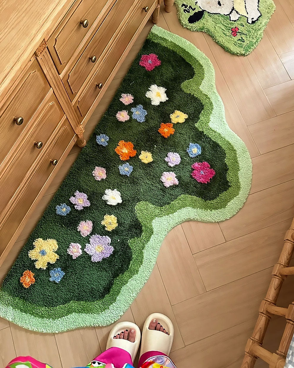 Moss och Blomsterträdgård Matta | Veska