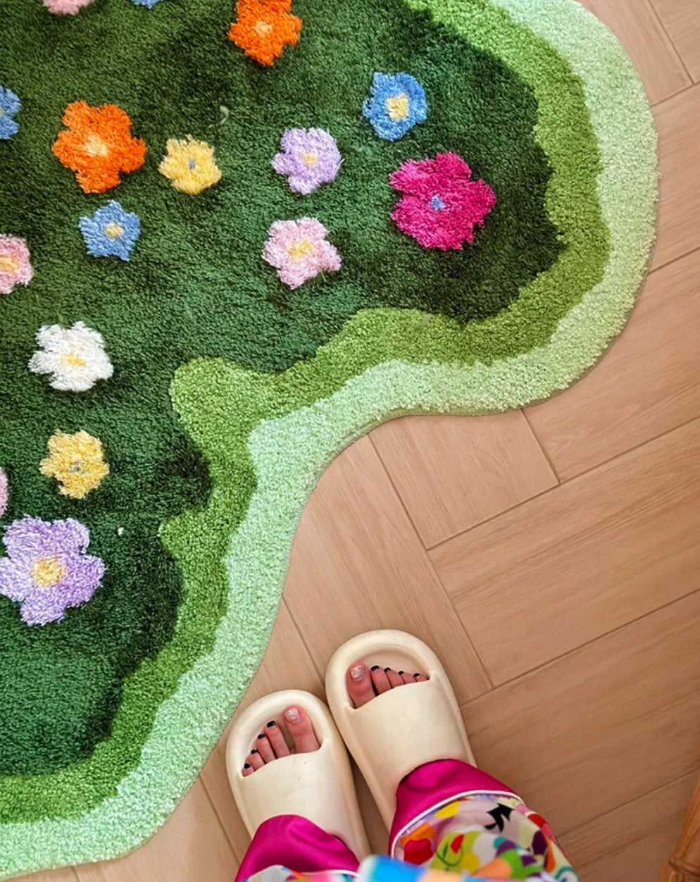 Moss och Blomsterträdgård Matta | Veska