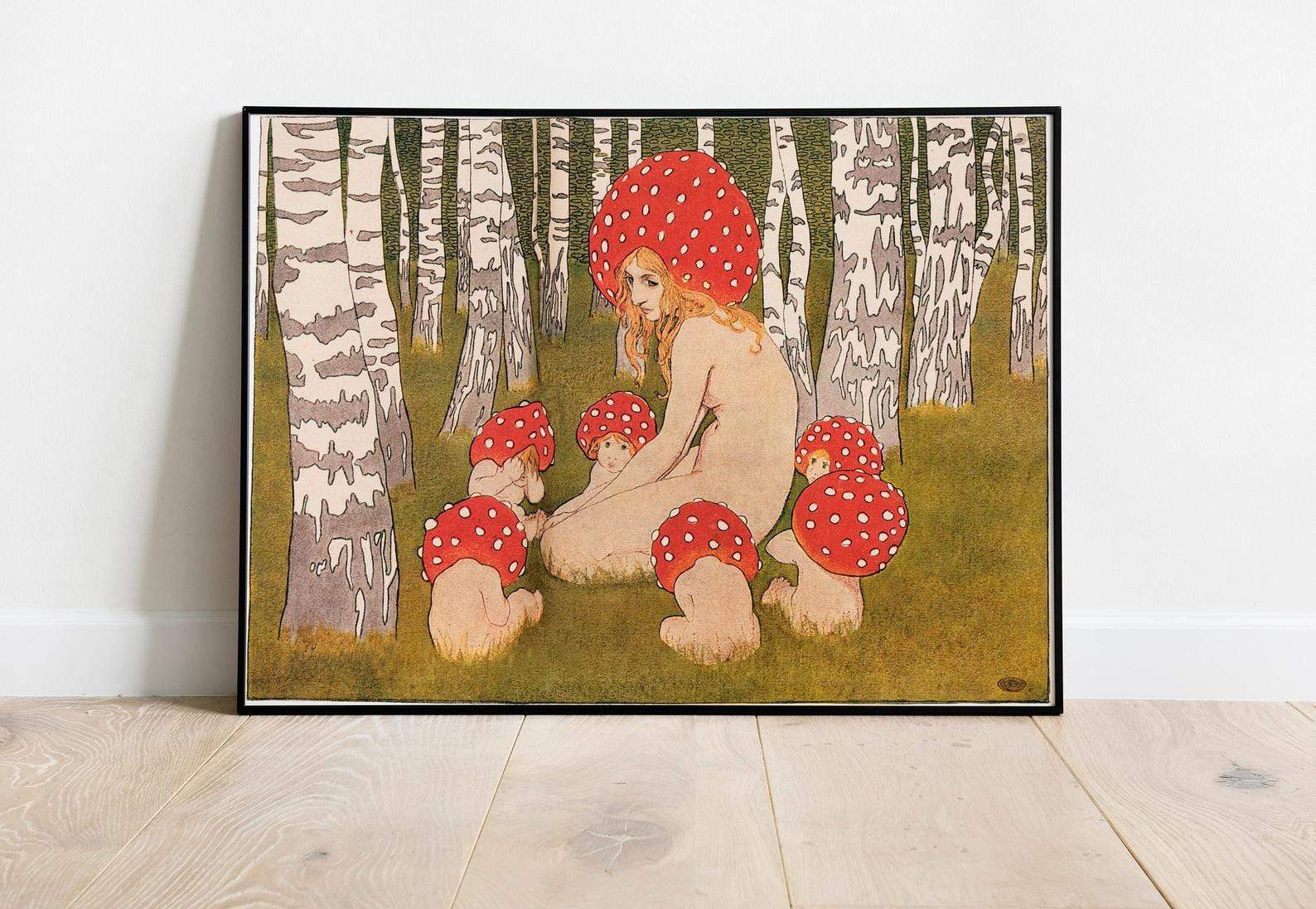 Mother Mushroom och hennes barn Affisch | Veska