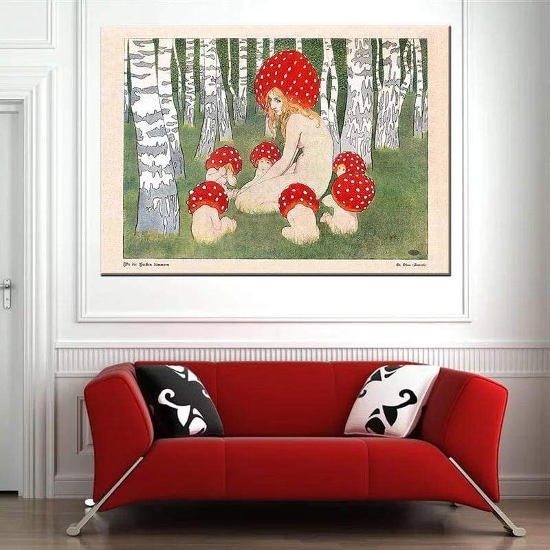 Mother Mushroom och hennes barn Affisch | Veska